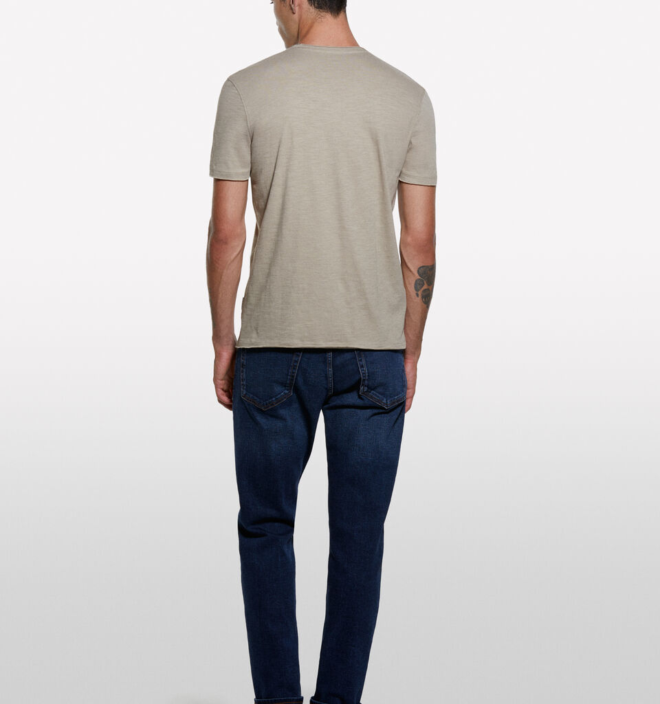 Camel slim fit short sleeve t-shirt - men's short sleeve t-shirts - Brown | Sisley image number 2